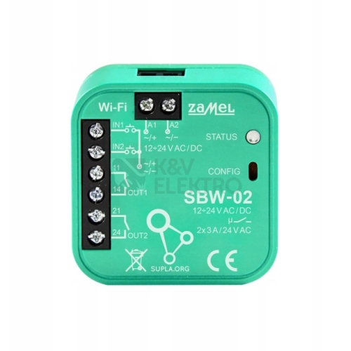Wi-Fi spínací relé brány Zamel SBW-02