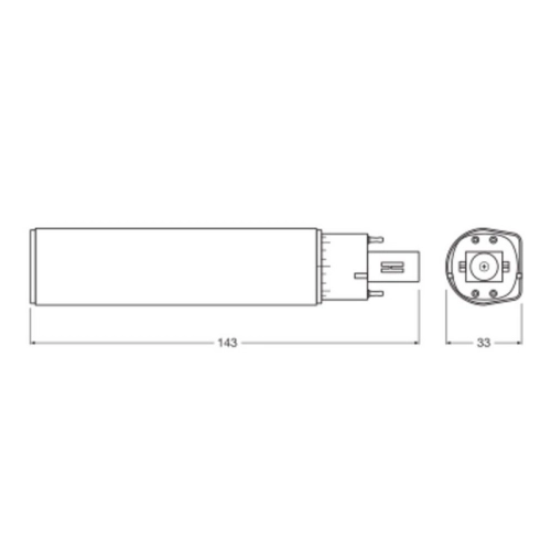 LED žárovka G24q-2 LEDVANCE CFLni 7W (18W) teplá bílá (3000K) (obrázek 3)