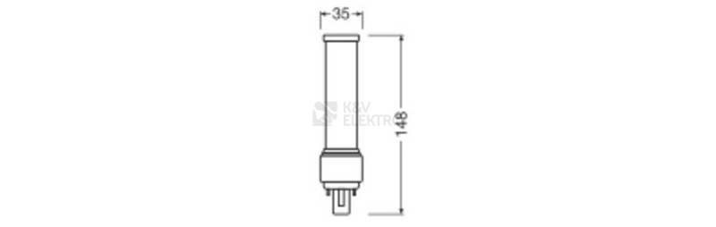 Obrázek produktu LED žárovka G24d-1 LEDVANCE CFLni Dulux D 6W (13W) teplá bílá (3000K) 2