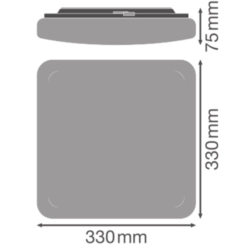 LED svítidlo LEDVANCE SF Square 24W 3000K 330mm IP44 s pohybovým čidlem (obrázek 3)