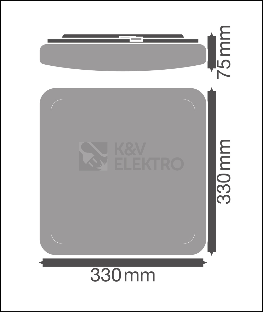 Obrázek produktu LED svítidlo LEDVANCE SF Square 24W 3000K 330mm IP44 s pohybovým čidlem 3