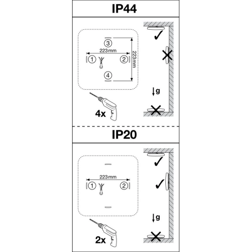 LED svítidlo LEDVANCE SF Square 24W 4000K 330mm IP44 s pohybovým čidlem