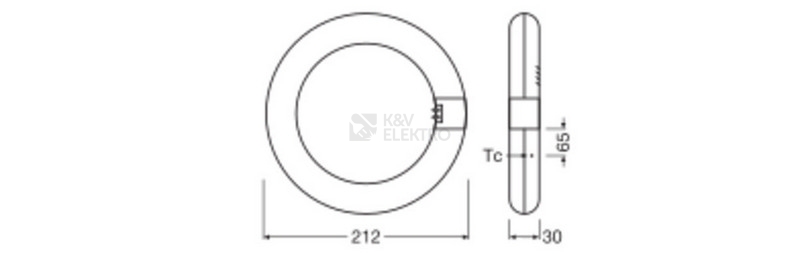 Obrázek produktu LED kruhová zářivková trubice T9 G10q LEDVANCE SubstiTUBE 11W (22W) teplá bílá (3000K) 3