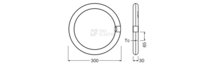 Obrázek produktu LED kruhová zářivková trubice T9 G10q LEDVANCE SubstiTUBE 18,3W (32W) studená bílá (6500K) 2