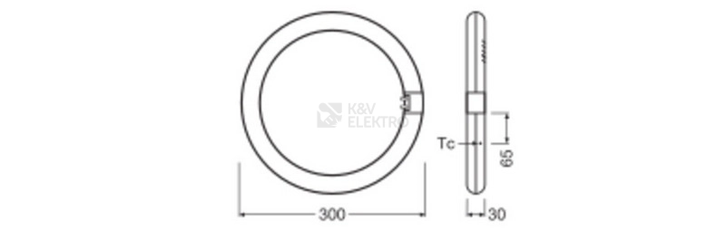 Obrázek produktu LED kruhová zářivková trubice T9 G10q LEDVANCE SubstiTUBE 18,3W (32W) studená bílá (6500K) 2