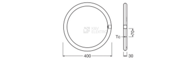 Obrázek produktu LED kruhová zářivková trubice T9 G10q LEDVANCE SubstiTUBE 24W (40W) studená bílá (6500K) 2