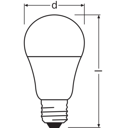 LED žárovka E27 LEDVANCE CL A FR 8,8W (60W) teplá bílá (2700K) stmívatelná (obrázek 4)