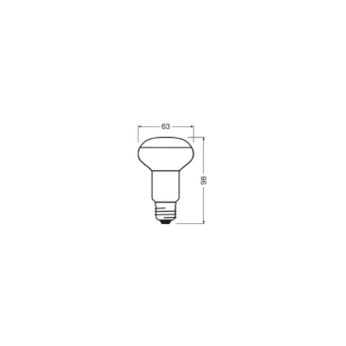 LED žárovka E27 LEDVANCE R63 4,8W (60W) teplá bílá (2700K) reflektor 36° (obrázek 3)