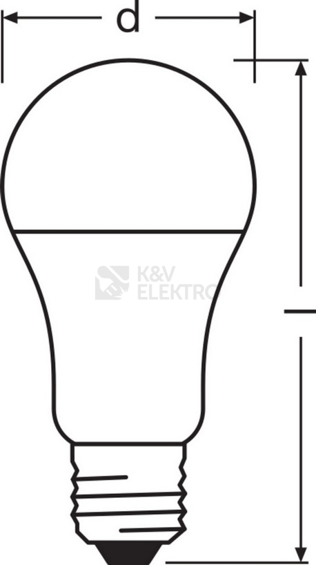 Obrázek produktu LED žárovka E27 LEDVANCE CL A FR 10W (75W) teplá bílá (2700K) 3