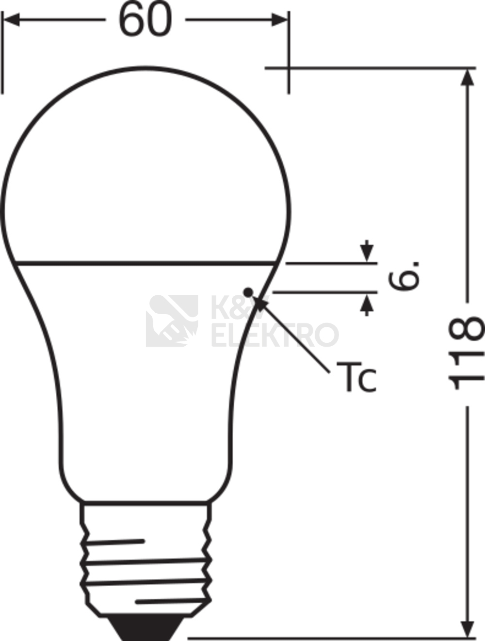 Obrázek produktu  LED žárovka E27 LEDVANCE CL A FR 13W (100W) studená bílá (6500K) 2