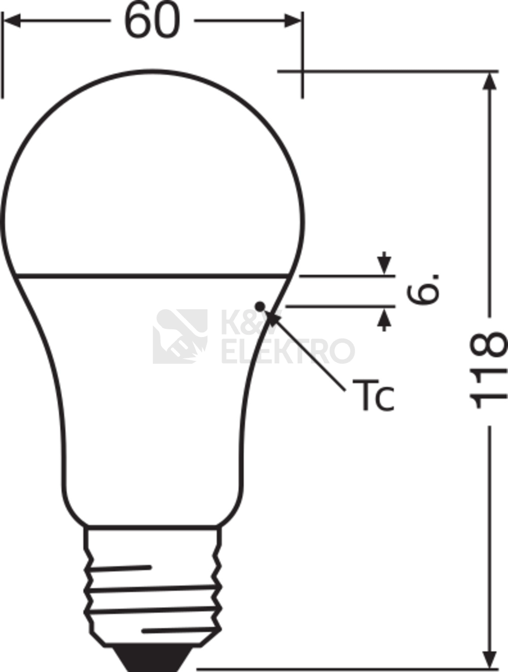 Obrázek produktu LED žárovka E27 LEDVANCE CL A FR 13W (100W) studená bílá (6500K) 2