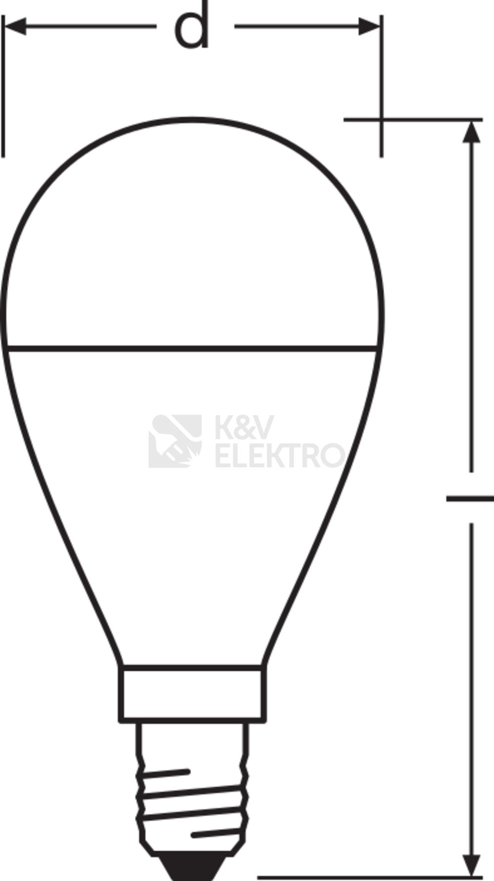 Obrázek produktu LED žárovka E14 LEDVANCE 7,5W (60W) teplá bílá (2700K) 2