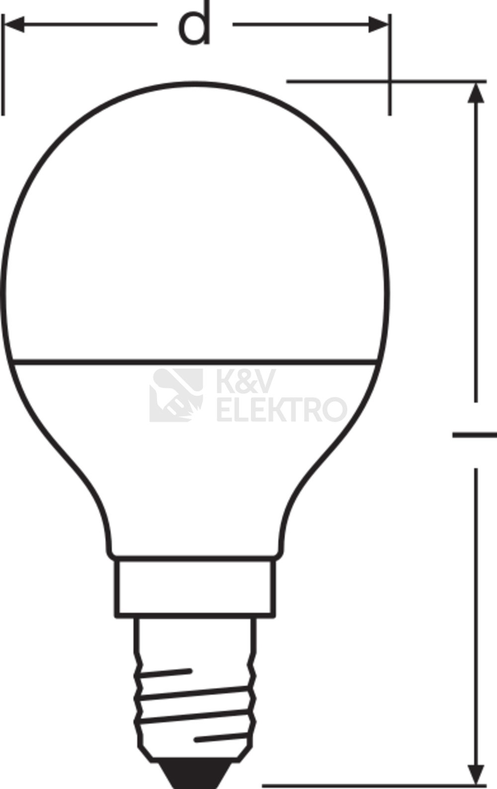 Obrázek produktu LED žárovka E14 LEDVANCE CL P FR 4,9W (40W) studená bílá (6500K) 3