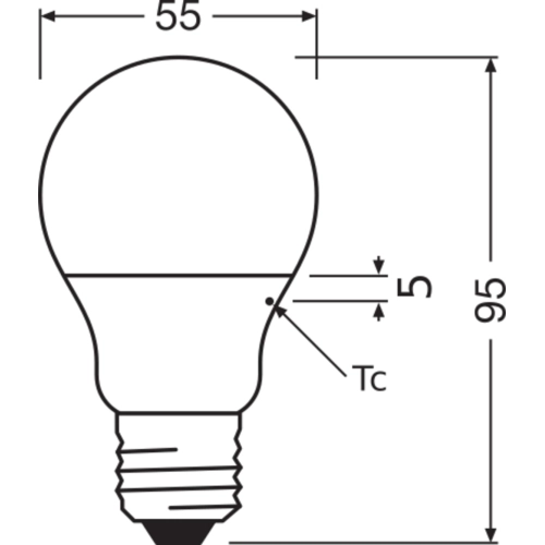 LED žárovka E27 LEDVANCE CL A FR 4,9W (40W) studená bílá (6500K) (obrázek 3)