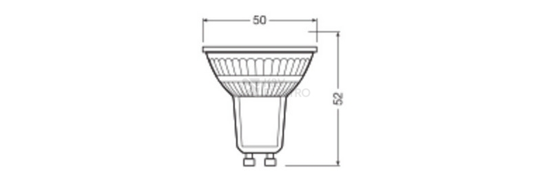 Obrázek produktu  LED žárovka GU10 PAR16 LEDVANCE PARATHOM 6,9W (50W) teplá bílá (3000K), reflektor 120° 2