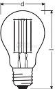 Obrázek produktu LED žárovka E27 LEDVANCE Filament CLA FIL P 7,5W (75W) teplá bílá (2700K) 2