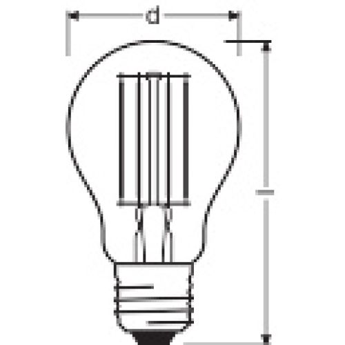 LED žárovka E27 LEDVANCE Filament 7,5W (75W) neutrální bílá (4000K) (obrázek 3)
