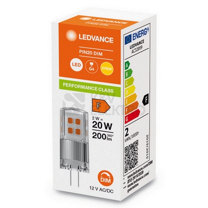 Obrázek produktu LED žárovka G4 LEDVANCE 2W (20W) teplá bílá (2700K) stmívatelná 1