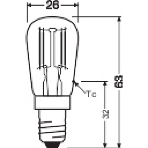 LED žárovka do lednice E14 LEDVANCE SPECIAL T26 FIL 2,8W (25W) teplá bílá (2700K) (obrázek 3)
