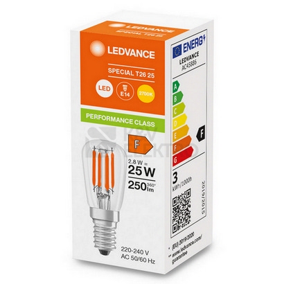 Obrázek produktu LED žárovka do lednice E14 LEDVANCE SPECIAL T26 FIL 2,8W (25W) teplá bílá (2700K) 1