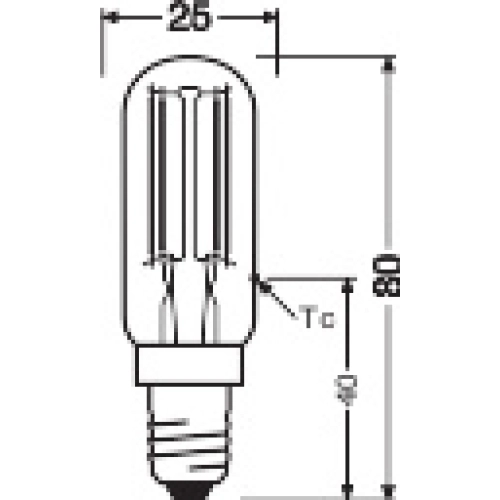 LED žárovka do lednice E14 LEDVANCE SPECIAL T26 FIL 4W (40W) teplá bílá (2700K) (obrázek 3)