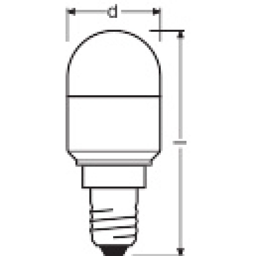 LED žárovka do lednice E14 LEDVANCE PARATHOM T26 FR 2,3W (20W) studená bílá (6500K) (obrázek 4)