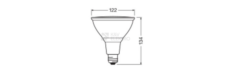 Obrázek produktu LED žárovka E27 LEDVANCE 13,5W (120W) teplá bílá (2700K) reflektor 15° 2