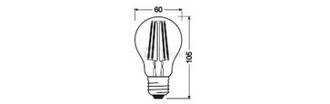 Obrázek produktu  LED žárovka E27 LEDVANCE Filament CL B FIL 11W (100W) teplá bílá (2700K) 2