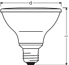 LED žárovka E27 LEDVANCE 10W (75W) teplá bílá (2700K) stmívatelná (obrázek 3)