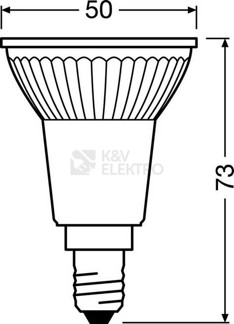 Obrázek produktu LED žárovka E14 LEDVANCE 4,5W (50W) teplá bílá (2700K) 2