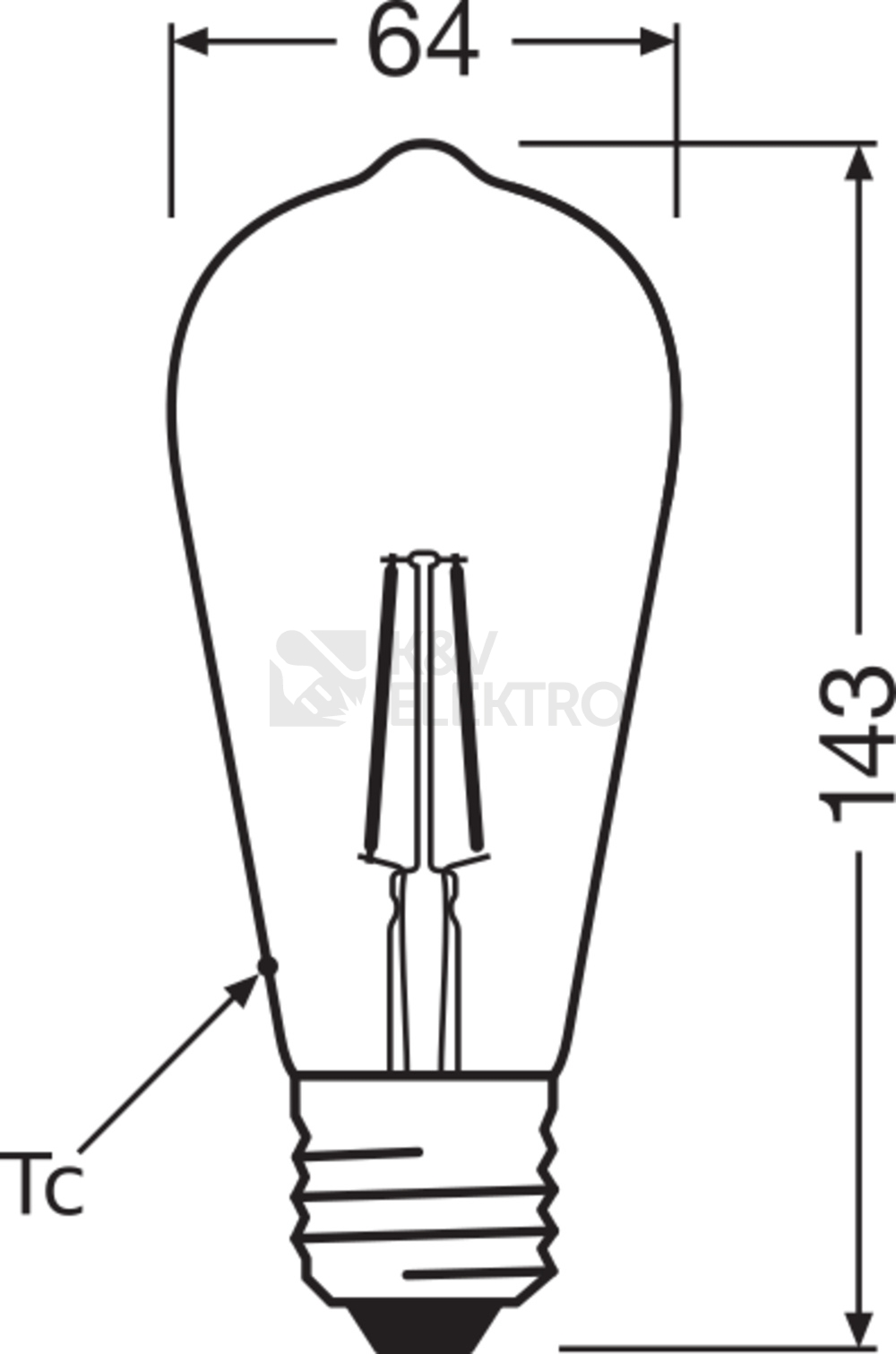 Obrázek produktu LED žárovka Vintage 1906 E27 OSRAM 2,5W (22W) teplá bílá (2400K) Retro Filament Gold Edison 3