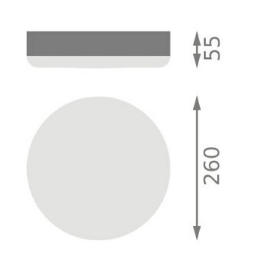 LED svítidlo LEDVANCE SF Circular Slim 26W 3000K 260mm IP65 4099854102615 (obrázek 4)