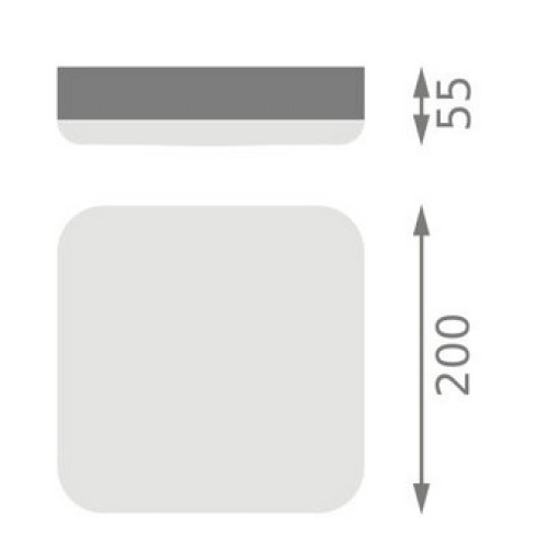 LED svítidlo LEDVANCE SF Square Slim 19W 3000K 200mm IP65 4099854102851 (obrázek 2)