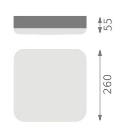 LED svítidlo s pohybovým čidlem LEDVANCE SF Square Slim 26W 4000K 260mm IP65 4099854102998