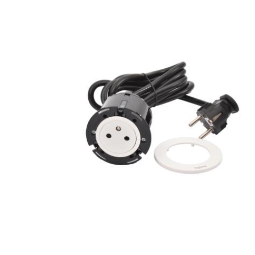 Vestavná zásuvka Legrand Incara Disq 60 1x230V bílá 654720