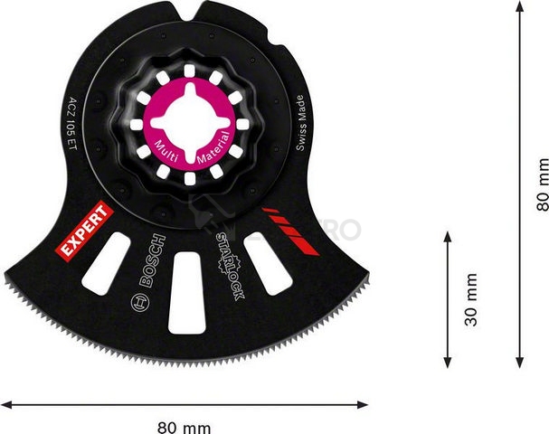Obrázek produktu Pilový kotouč Bosch ACZ 105 ET EXPERT MultiMaterial Segment 105mm pro oscilační brusky 2.608.664.208 12