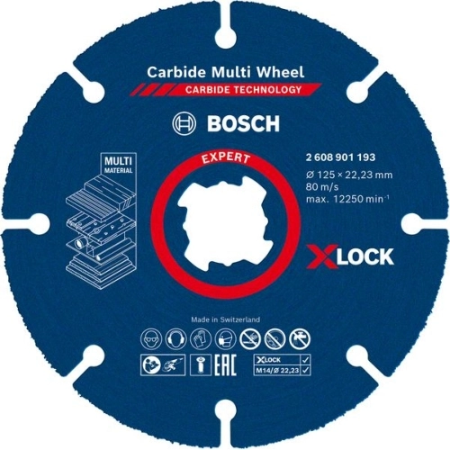 Víceúčelový řezný kotouč 125mm Bosch EXPERT Carbide Multi Wheel X-LOCK 2.608.901.193