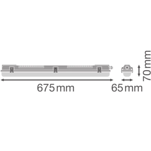 Zářivka LEDVANCE Damp Proof 600mm IP65 G13 pro LED trubici T8 (obrázek 3)