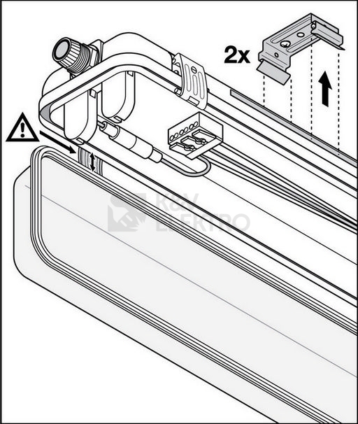 Obrázek produktu  Zářivka LEDVANCE Damp Proof Housing 1200mm IP65 pro dvě LED trubice T8 3