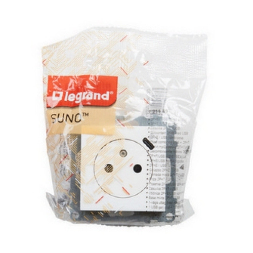 Legrand SUNO zásuvka s USB nabíjením bílá 721189 (obrázek 3)