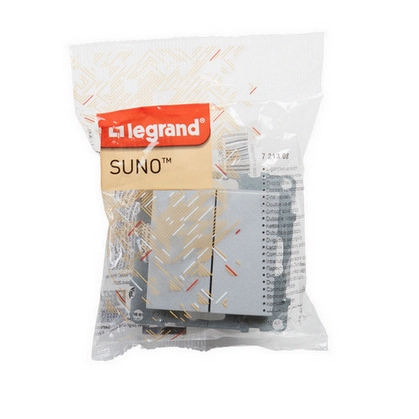 Legrand SUNO vypínač č.6+6 schodišťový hliník 721308 (obrázek 4)