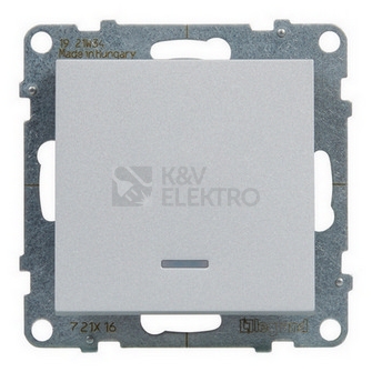 Obrázek produktu Legrand SUNO vypínač č.6 schodišťový s podsvětlením hliník 721316 2