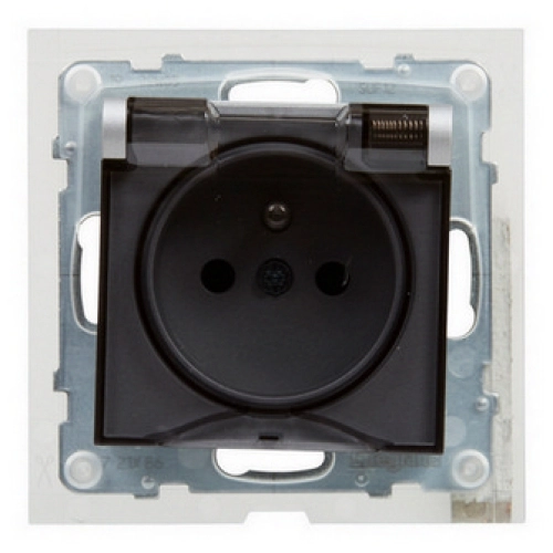 Legrand SUNO zásuvka s clonkami IP44 hliník 721386 (obrázek 3)