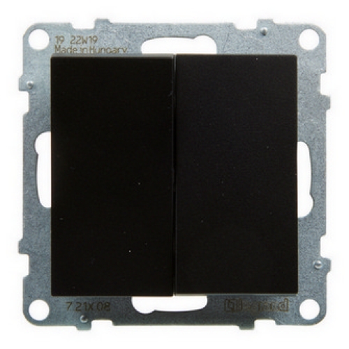 Legrand SUNO vypínač č.6+6 schodišťový černý 721408 (obrázek 3)