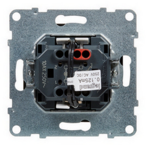 Legrand SUNO vypínač č.6 schodišťový s podsvětlením černý 721416