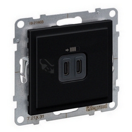 Obrázek produktu Legrand SUNO nabíječka USB C+C černá 721431 0