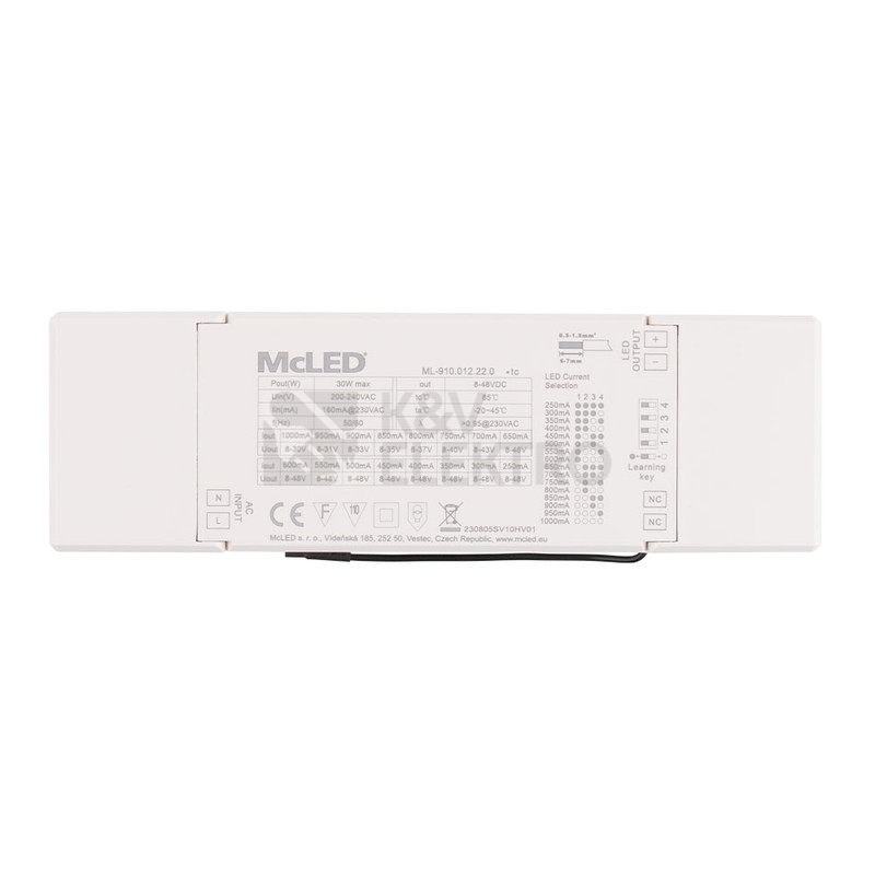 Obrázek produktu  RF Stmívatelný driver 250-1000mA McLED ML-910.012.22.0 0