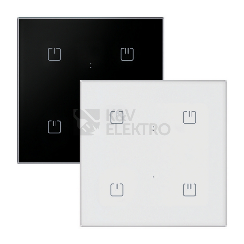 Obrázek produktu Dotykový skleněný ovladač se spínacími relé WHITE SHARP INELS ELKO EP RFSW-62/W 0