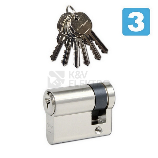 Obrázek produktu Bezpečnostní půlzámková vložka Euro Secure Richter ES.0/30.NI 0