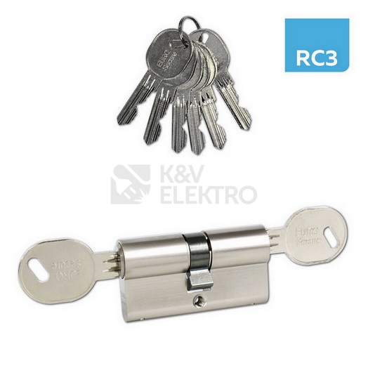 Obrázek produktu Bezpečnostní 6stavítková zámková vložka s prostupovou spojkou (BSZ) Richter ES.35/35.BSZ.NI 0